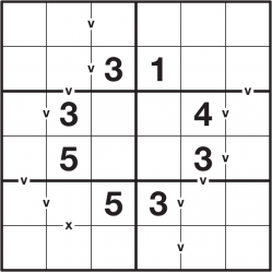 Sudoku XV 6x6